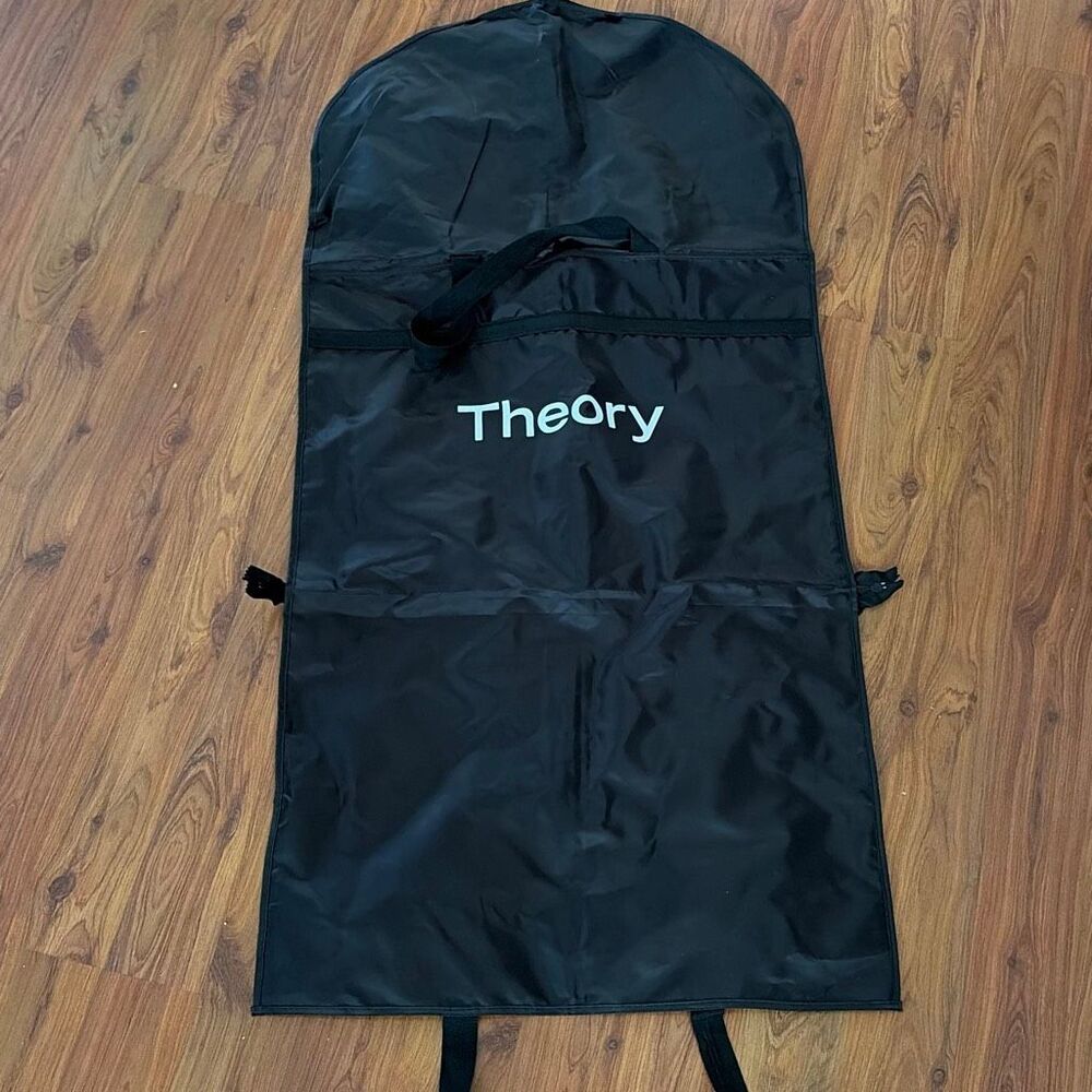 Theory black garment bag / foldable tote bag
